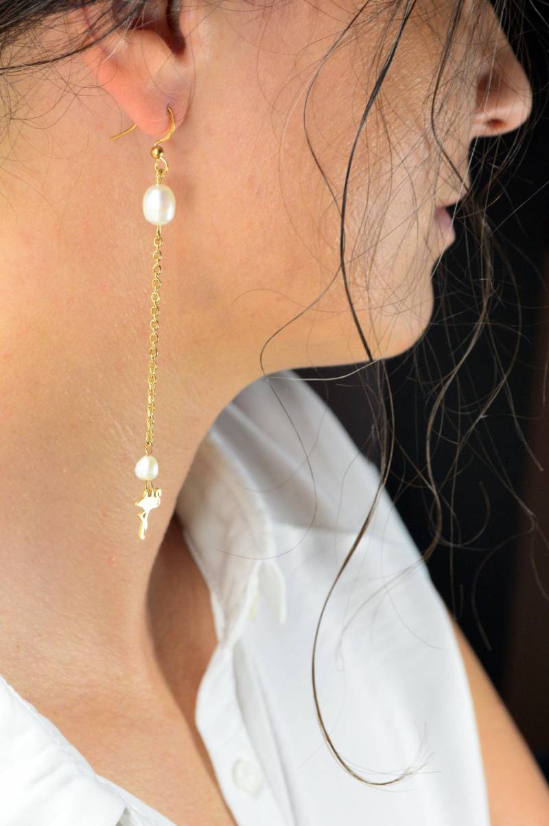 Flamingo Ohrringe Süßwasser Perlen, Lange Edelstahl Schmuck - Keine Extra Gebühren Für Uns Flamingo Ohrringe Süßwasser Perlen, Lange Edelstahl Schmuck - Keine Extra Gebühren Für Uns von Estibela