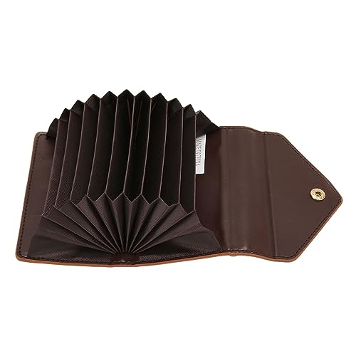 Estink Blockierende Frauen -PU -Lederkartenteilhalterin, Kleine Kompaktkarten Brieftasche für Kreditkarten, Perfektes für Frauen (Brown) von Estink