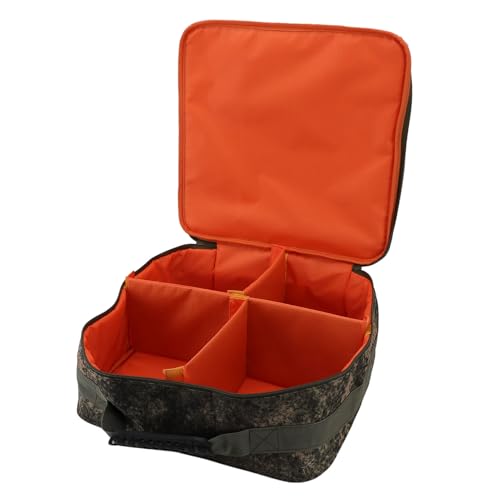 Estink Einstellbare Fischerei -Rollen -Aufbewahrungsbeutel Organizer Angeltasche für Angler Multi Taschen Einsatzblatt Langlebiges Polyestermaterial (Fischerei Camouflage) von Estink