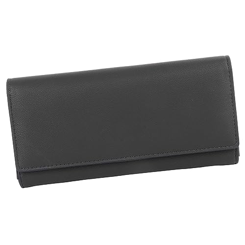 Estink Frauen Langer Geldbörse Stilvoller PU Leder Großer Kapazität Lady Geldbeutel für Bills Karten Münzen Zum Reisen (Black) von Estink
