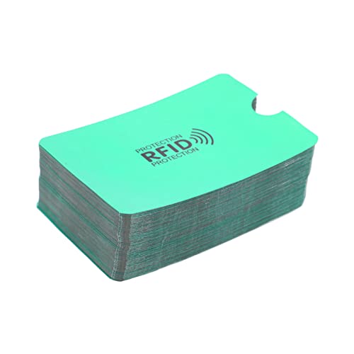 Estink Kreditkartenschutzfall Anti -Magnet -100 PC Kartenblockierung von Ärmeln Zum ID Schutz (Green) von Estink