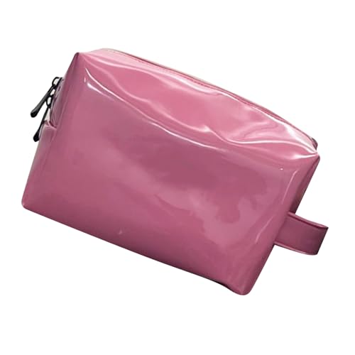 Estink Tragbarer PU Patent Leder -Make -up Tasche Großer Kapazität Kosmetischer Organizer für das Reisen und Tägliche Gebrauch, Langlebige TPU Materialien mit Elegantem Design (Rosenate) von Estink