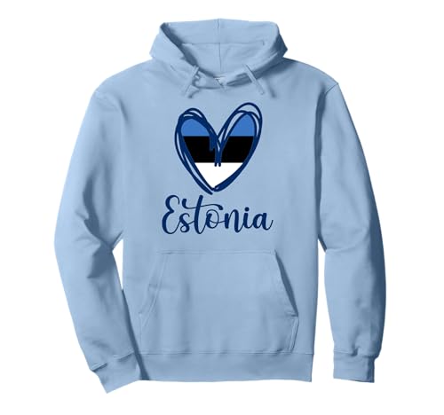Estland Cute Heart Graphic Estnische Flagge Karte Kinder Pullover Hoodie von Estonian Estonia Flag Designs