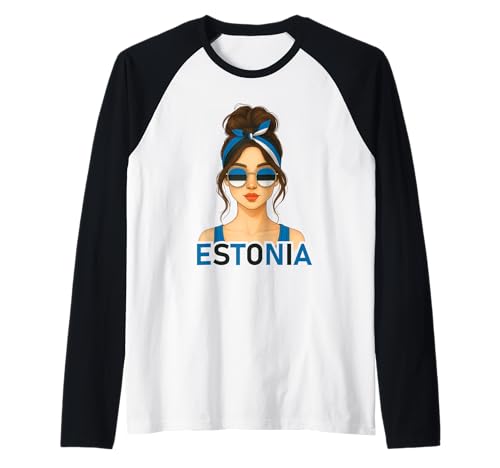 Brunette Estonian Girl Estonia Flag Estonian Girlfriend Wife Raglan Brunette Estonian Girl Estonia Flag Estonian Girlfriend Wife Raglan von Estonian Girl Designs Blond And Brunette