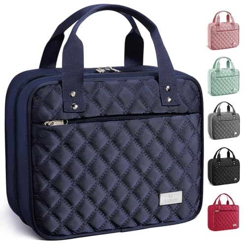 Estour Reise-Kulturtasche für Frauen, Make-up-Tasche, Organizer mit abnehmbarem Spiegel und transparenter Kosmetiktasche, geeignet für Toilettenartikel in Reisegröße, Geschenke für Frauen, 5. von Estour