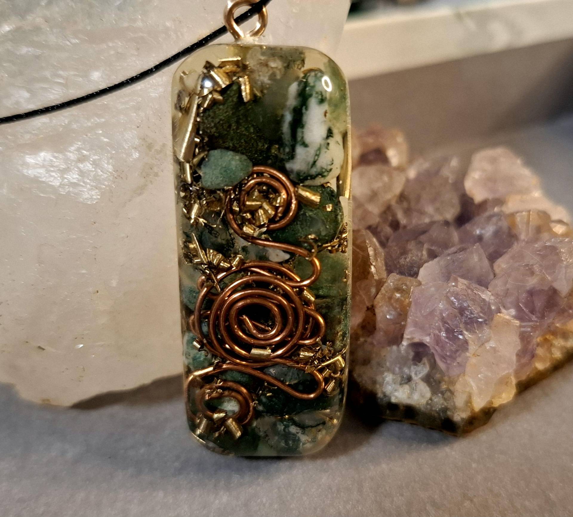 Orgonit Anhänger Moosachat Orgonit Anhänger Moosachat von FaithEnergy