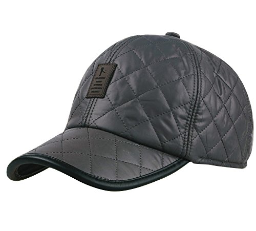 Estwell Baseballcap mit Ohrenklappen Wintermütze Golf Cap Kappe Herrenbasecap Schirmmütze Wintercap Basecap von Estwell