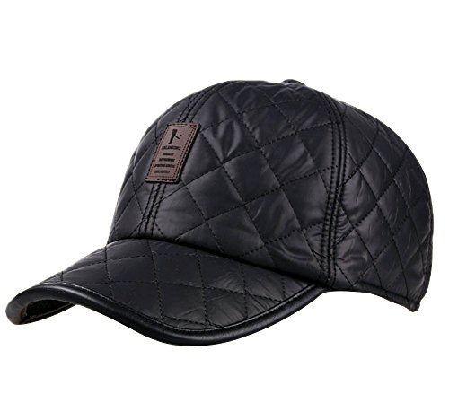 Estwell Baseballcap mit Ohrenklappen Wintermütze Golf Cap Kappe Herrenbasecap Schirmmütze Wintercap Basecap von Estwell