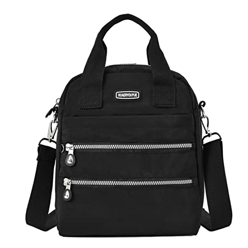 Estwell Damen Mode Rucksack Geldbörse Kleine Crossbody Tasche Mini Rucksack Handtasche Mädchen Schultasche Wasserdicht Nylon Schultertasche Multi Taschen Messenger Bag Casual Reise Tagesrucksack von Estwell