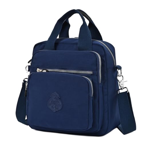 Estwell Schultertasche Damen Wasserdicht Nylon Kleiner Rucksack Mode Handtasche Mädchen Schulrucksäcke Multifunktion Umhängetasche für Reise Schule Einkauf, Dunkelblau von Estwell