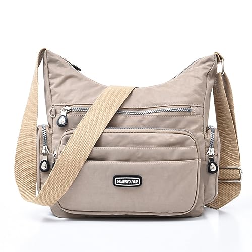 Estwell Umhängetasche Damen Kleine Schultertasche Handtasche Damentasche Wasserdicht Nylon Multifunktionale Crossbody Bag für Arbeit Schule Shopper von Estwell