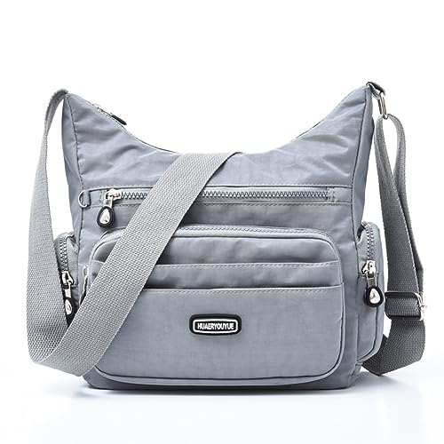 Estwell Umhängetasche Damen Kleine Schultertasche Handtasche Damentasche Wasserdicht Nylon Multifunktionale Crossbody Bag für Arbeit Schule Shopper von Estwell