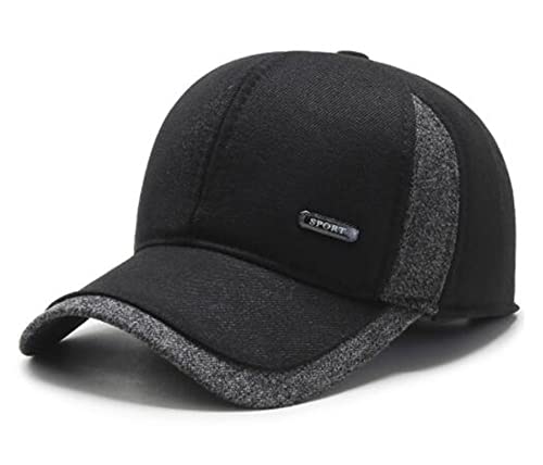 Estwell Wintermütze Herren Baseball Kappe mit Ohrenklappen Warme Baseballmütze Verstellbar Sport Baseballcap von Estwell