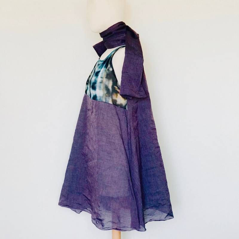 Shantung Seidenkleid, Violettes Kleid, Lila Chiffonkleid, Minikleid, Etuikleid, Slip Dress, Umstandskleid, Abendkleid, Elegant von EtaBetaFashion