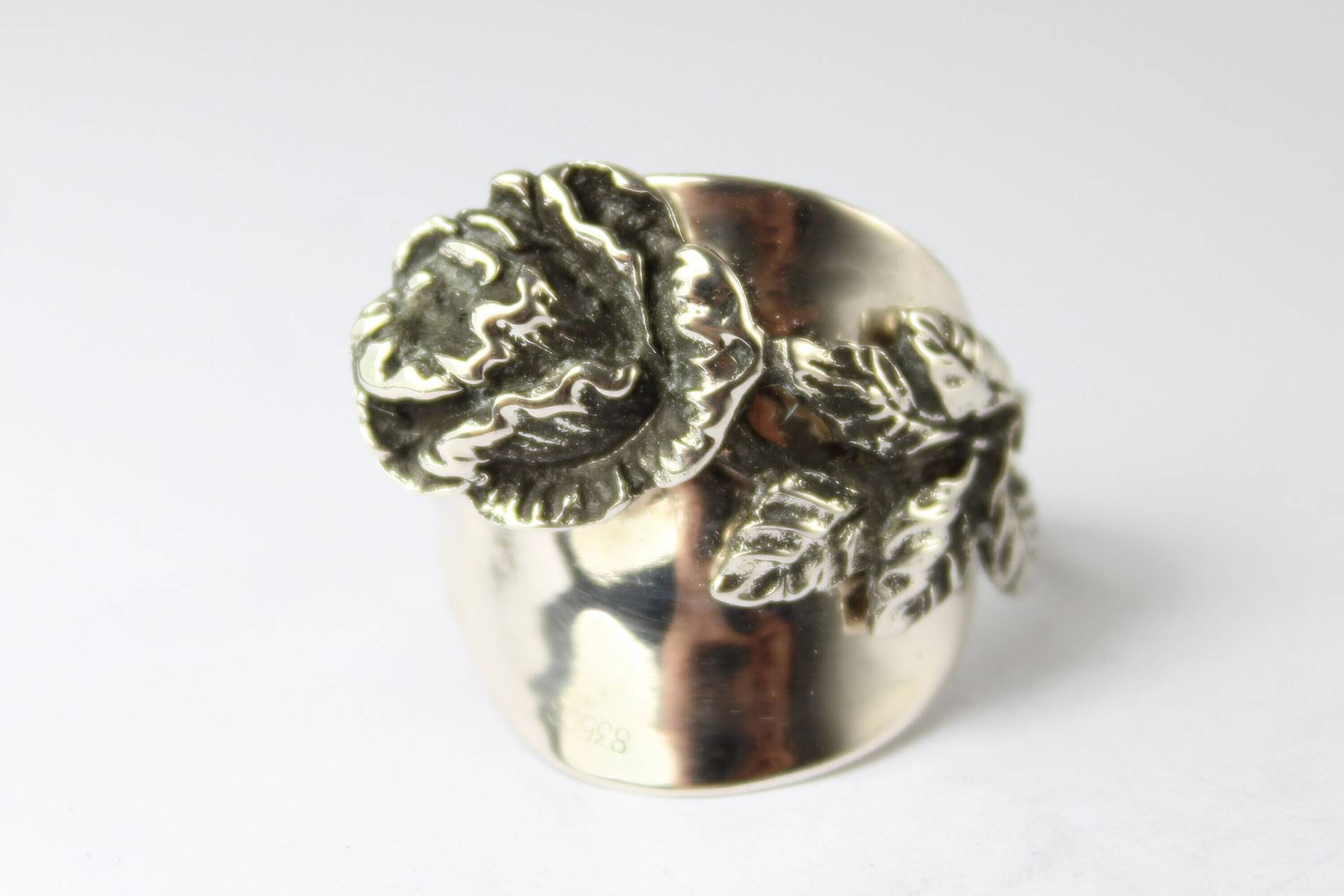 Ring 835 Mit Rose Besteckschmuck Silberbesteck Ca. 59 | 18, 8 Ring 835 Mit Rose Besteckschmuck Silberbesteck Ca. 59 | 18, 8 von Etagere2000