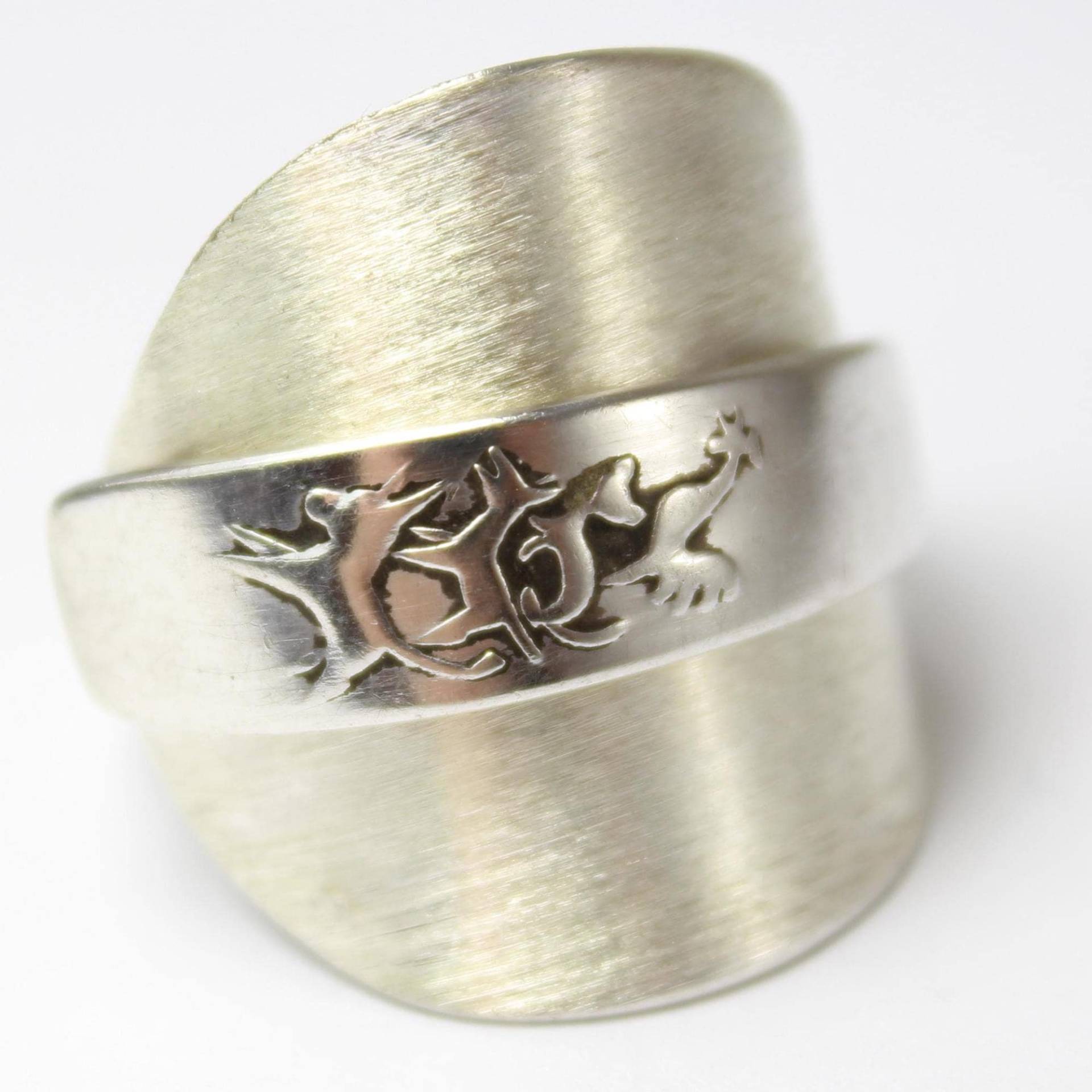 Silber 800Er Besteckschmuck Ring, Ca. 64 | 20, 3 Ring Aus Besteck von Etagere2000