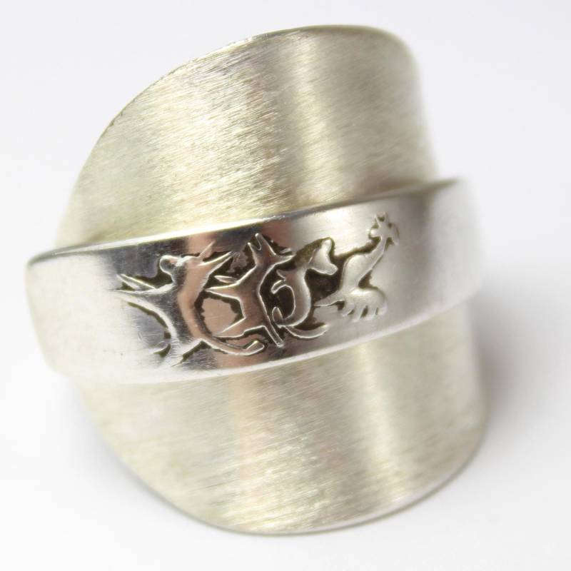 Silber 800Er Besteckschmuck Ring, Ca. 64 | 20, 3 Ring Aus Besteck von Etagere2000