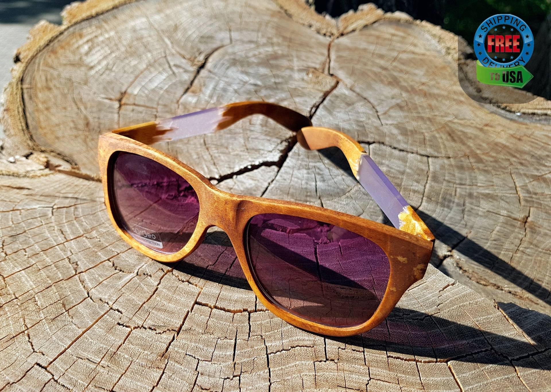 Holz Einzigartige Sonnenbrille, Sonnenbrille Männer, Bunte Brillen, Benutzerdefinierte Groomsmen Vorschlag, Holzharz von EtalonWood