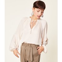 Bluse mit kragen zum binden von Etam