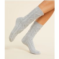 Kuschelsocken mit zopfoptik    von Etam