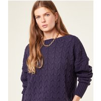 Pullover aus strick mit zopfmuster und u-boot-ausschnitt    von Etam