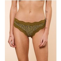 Tanga aus mikrofaser und spitze mit print    von Etam