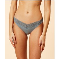 Tanga v-shape en microfibre et dentelle von Etam