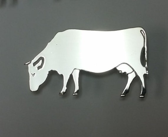 "Unikat Silber Metall Cow Anstecknadel Mit Magnetverschluss, 3 cm Lang X 2 Hoch "Unikat Silber Metall Cow Anstecknadel Mit Magnetverschluss, 3 cm Lang X 2 Hoch von EtchedInspirations