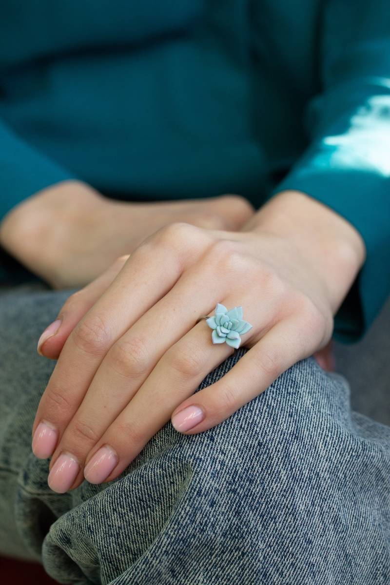 Blau Echeveria Sukkulenten Ring von EtenIren