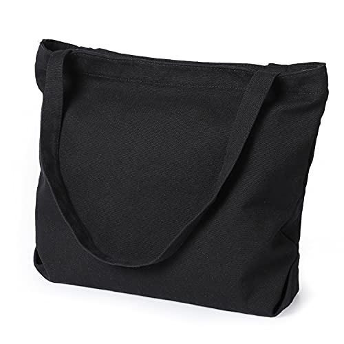 Etercycle Umhängetasche für Damen, Lässige Handtasche Groß Tasche Shopper Segeltuch Tote Schultertasche mit Innentasche für Alltag, Büro, Schule und Einkauf (Schwarz) von Etercycle