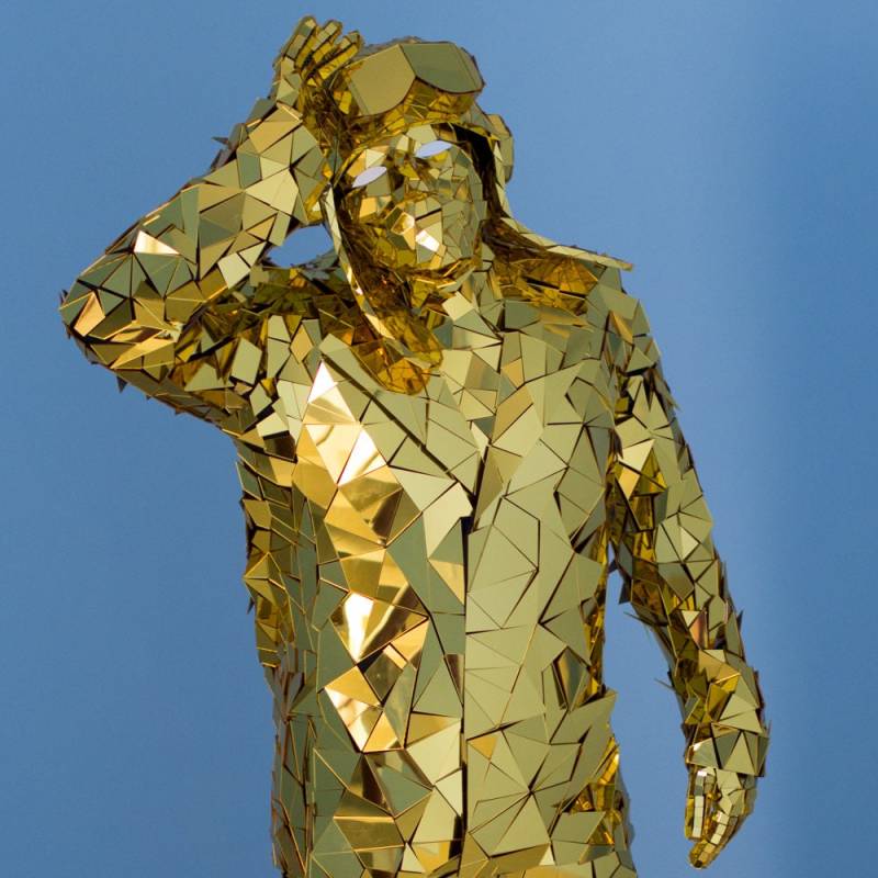 Goldener Spiegel Mann "Lotse"/Tracht Gebrochenes Glas Weihnachtskostüm - Von Etereshop _M33." von EtereShop