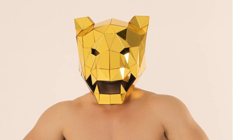 Panther Masquerade Mundtier Spiegel-Maske/Christmas Rave Vollkopfmaske Karneval, Halloween Burning Man - Von Etereshop _D47 von EtereShop