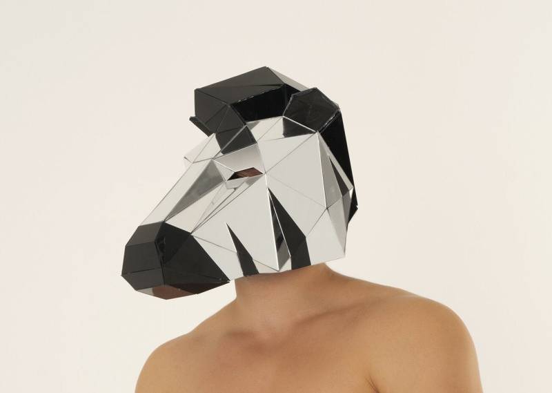 Zebra Spiegel-Maske/Rave Tier Maske Für Erwachsene Geschenkidee Weihnachten - Von Etereshop Design By Lapa Studios _D05 von EtereShop