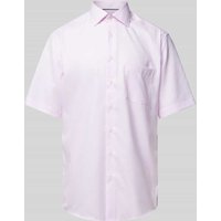 ETERNA Modern Fit Businesshemd mit Allover-Muster in Rose, Größe 44 von Eterna