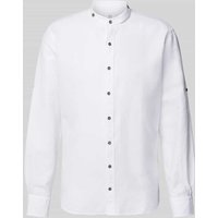 ETERNA Regular Fit Businesshemd aus einer Leinenmischung mit Stehkragen in Weiss, Größe 40 von Eterna