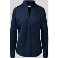 ETERNA Bluse mit Kelchkragen Modell 'Ruby' in Marine, Größe 38 von Eterna