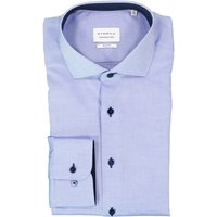 ETERNA Herren Hemd blau meliert Slim Fit von Eterna