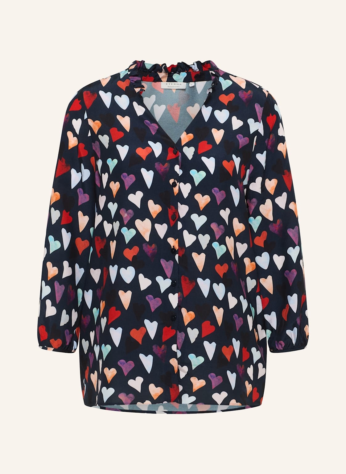 Eterna Bluse Loose Fit blau von Eterna