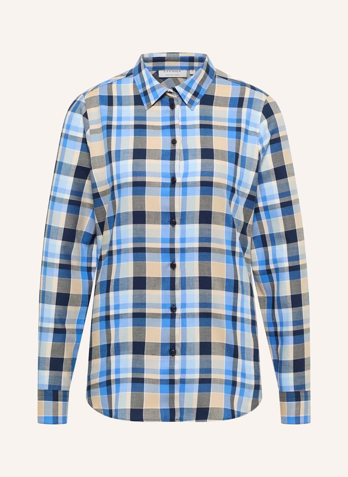 Eterna Bluse Regular Fit blau von Eterna