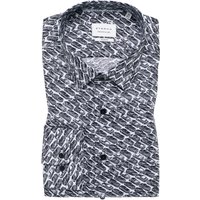 Eterna Bügelfreies Baumwollhemd mit Print, Slim Fit in 42XS von Eterna