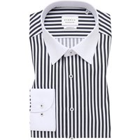 Eterna Bügelfreies Hemd mit Streifen und Kontrastkragen, Modern Fit in 44S von Eterna