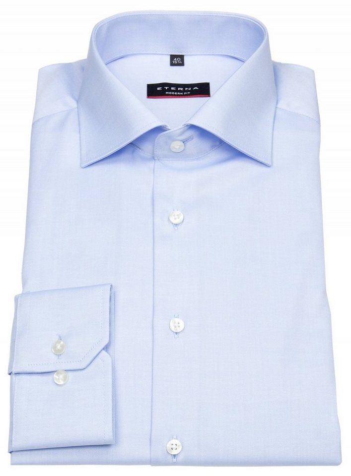 Eterna Businesshemd Modern Fit leicht tailliert bügelfrei Kentkragen von Eterna