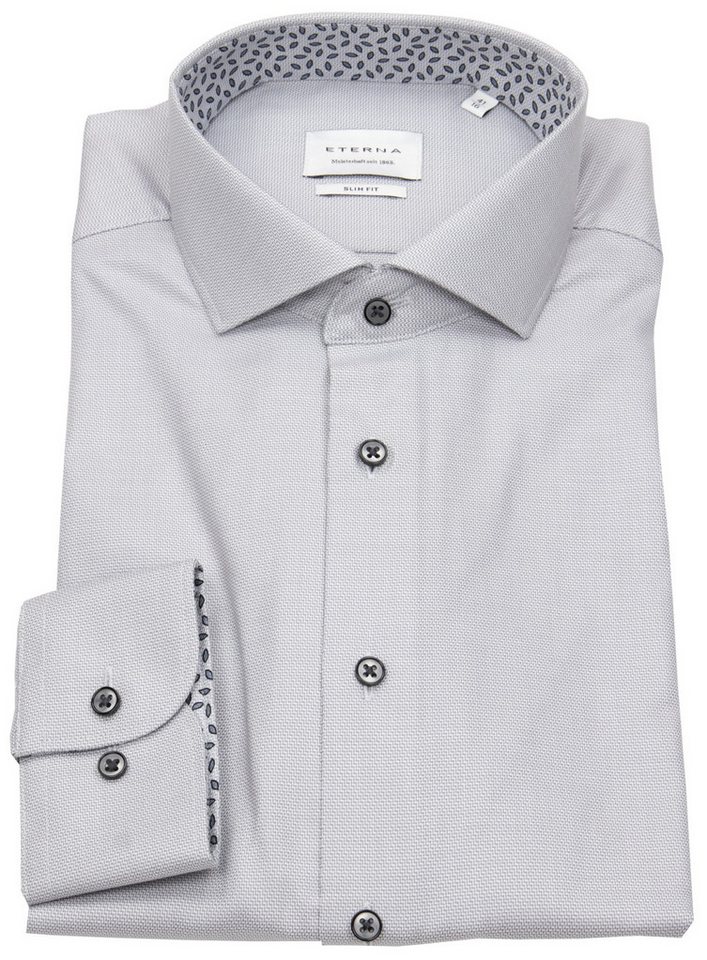 Eterna Businesshemd Slim Fit stark tailliert bügelfrei Haifischkragen von Eterna