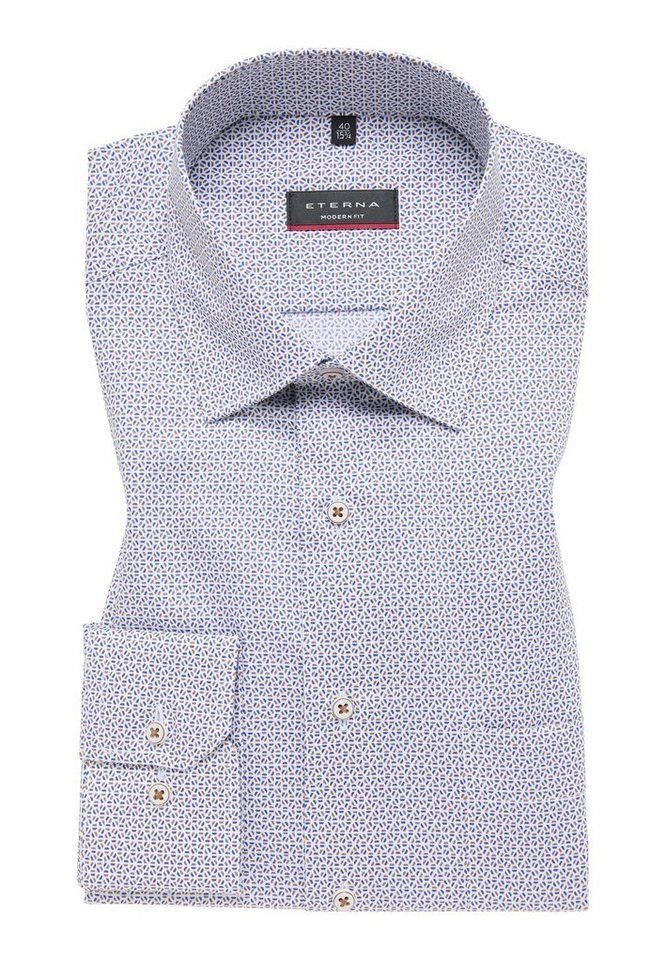 Eterna Businesshemd - Langarmhemd - Twill - Print-Hemd - Modern Fit von Eterna