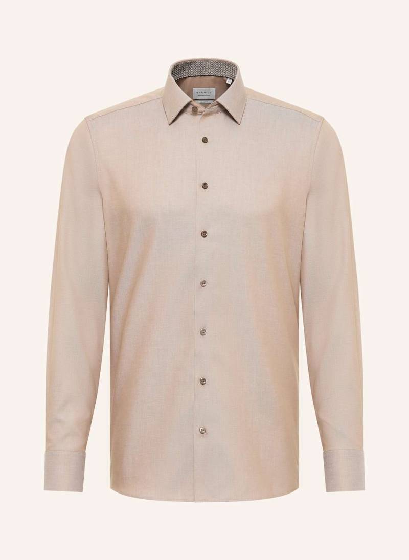 Eterna Hemd Slim Fit braun von Eterna