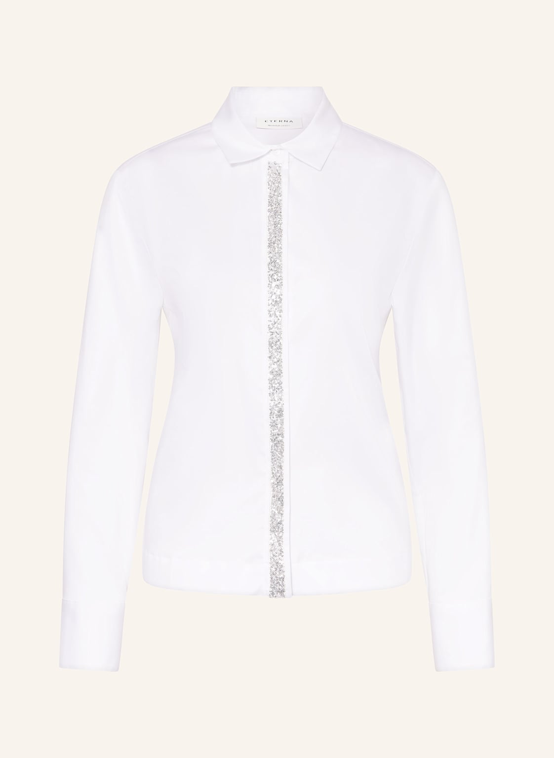 Eterna Hemdbluse Mit Pailletten weiss von Eterna
