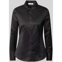 ETERNA Hemdbluse mit Kentkragen Modell 'Favi' in Black, Größe 38 von Eterna