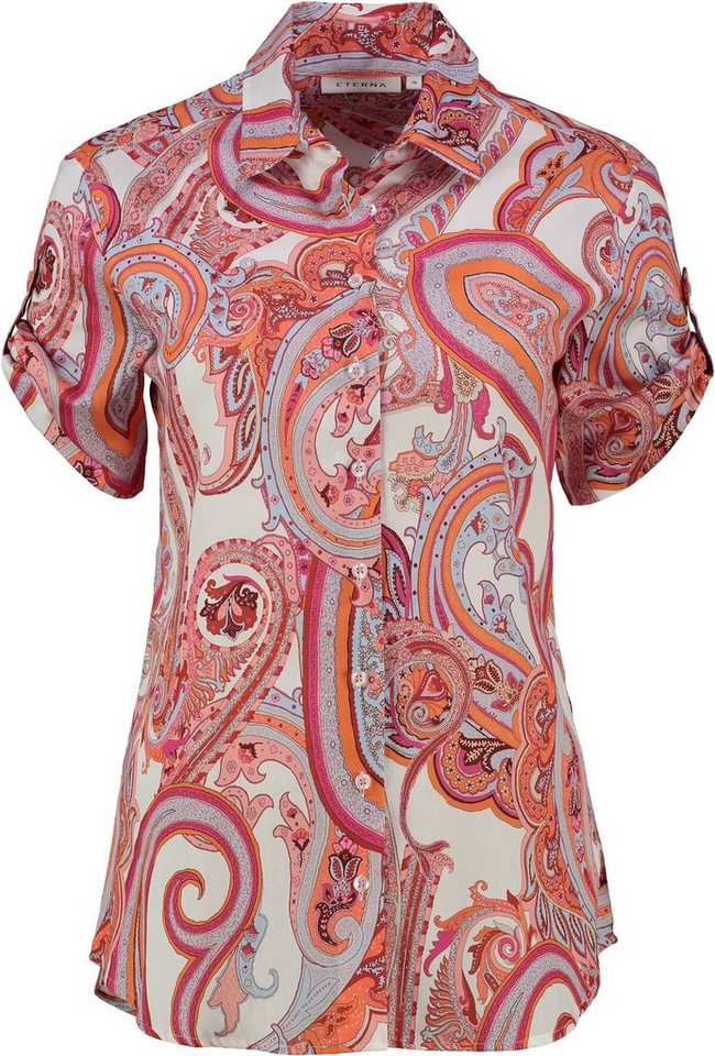 Eterna Klassische Bluse ETERNA Bluse orange paisley von Eterna