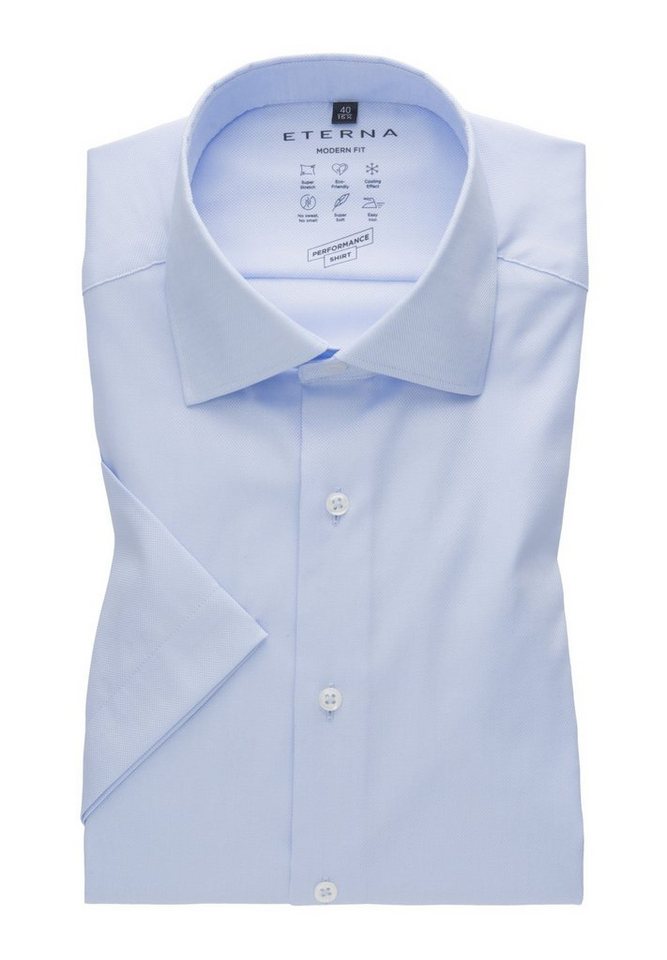 Eterna Kurzarmhemd - Modern Fit - Businesshemd - Performance Shirt Natté-Stretch von Eterna