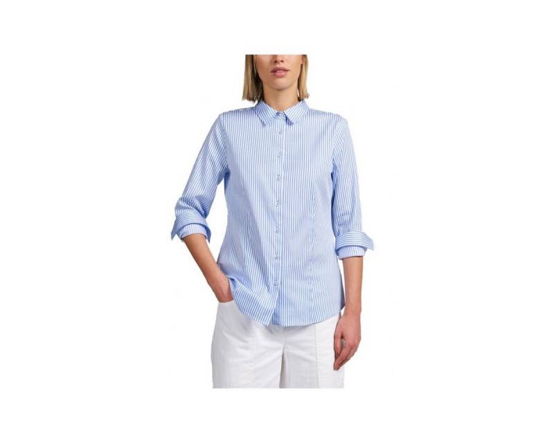 Eterna Langarmbluse Damen Langarmbluse für Damen in mittel_blau (1-tlg) von Eterna
